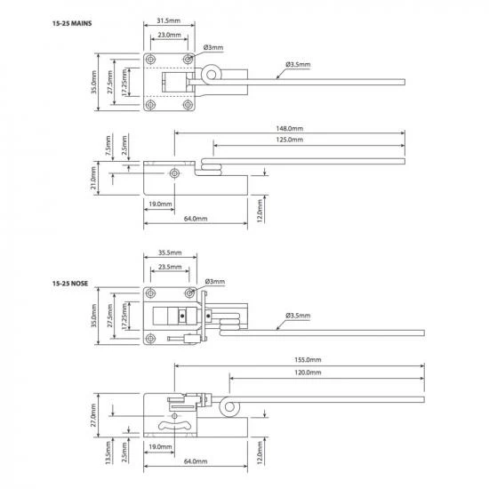 J Perkins Electric Retracts 15-25 Nose Set And Leg (1) - Image 2
