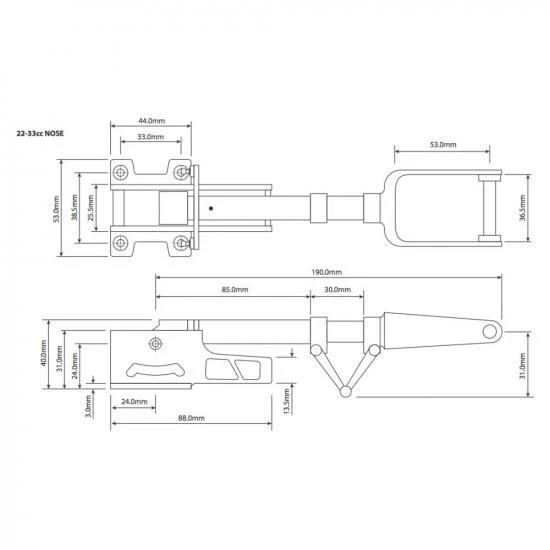 J Perkins Electric Retracts 22-33cc Nose Set And Leg (1 - Image 3