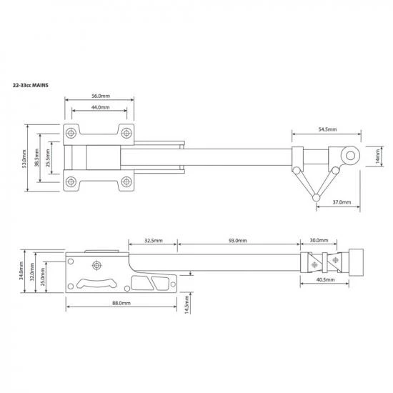 J Perkins Electric Retracts 22-33cc Main Set And Legs (2) - Image 2
